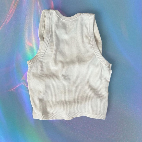 Abercrombie & Fitch Cream Ribbed Tank Top - Picture 3 of 3